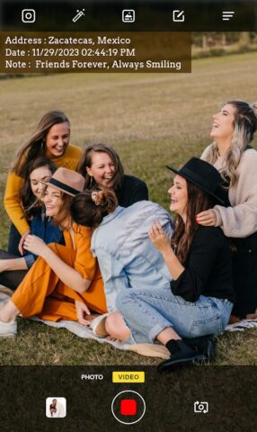 Note Cam Lite: GPS-камера для Android — скриншот 1