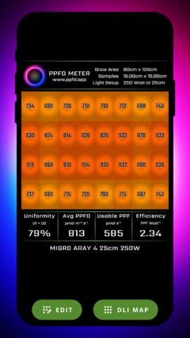 PPFD Meter — Grow Light Meter для Android — скриншот 3