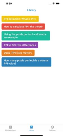 PPI Calc — DPI Calculator для iOS — скриншот 3