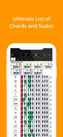 Piano Аккорды, Гаммы для iOS — скриншот 1