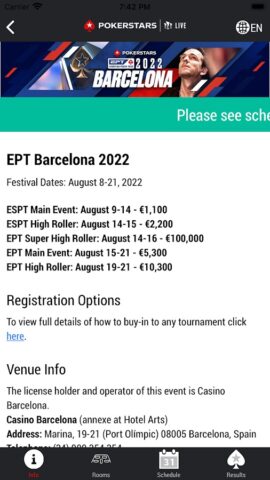 PokerStars Live для Android — скриншот 3