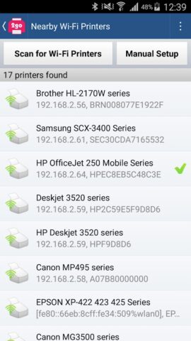 Printer 2 Go для Android — скриншот 2
