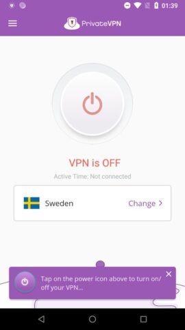 PrivateVPN для Android — скриншот 2