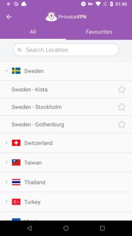 PrivateVPN для Android — скриншот 4