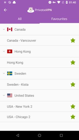 PrivateVPN для Android — скриншот 5