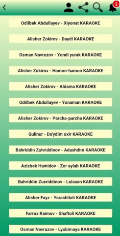 Qo’shiq va Karaoke для Android — скриншот 3