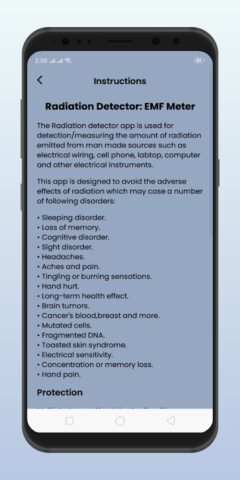 Radiation Detector: EMF Meter для Android — скриншот 5