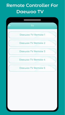 Remote Controller Daewoo TV для Android — скриншот 2