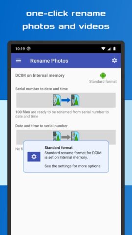 Rename Photos для Android — скриншот 1