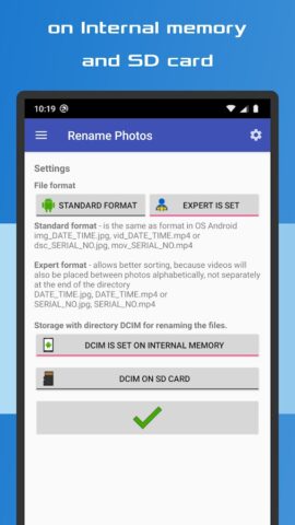 Rename Photos для Android — скриншот 2