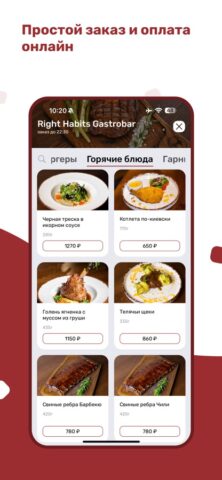 Right Habits Gastrobar для iOS — скриншот 2