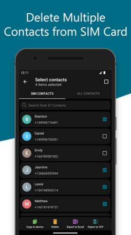 SIM Contacts для Android — скриншот 2