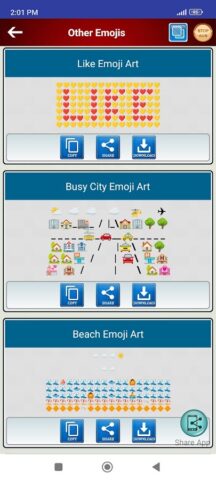 Cool Emoji Arts для Android — скриншот 3