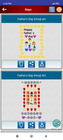 Cool Emoji Arts для Android — скриншот 4