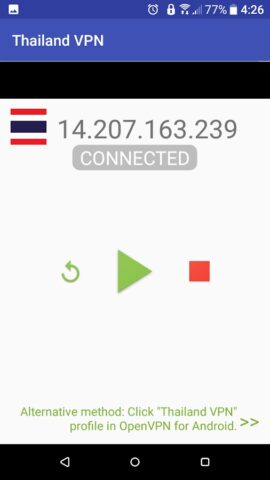 Thailand VPN — for OpenVPN для Android — скриншот 1