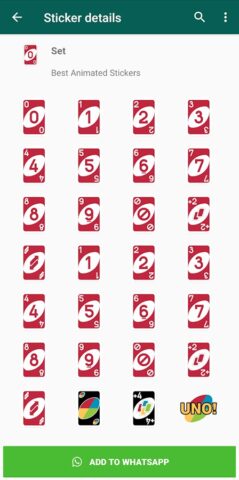 UNO Stickers для Android — скриншот 2