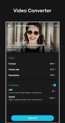 Видео конвертер для Android — скриншот 1