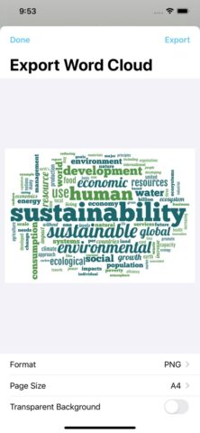 Wordcloud by Wordsalad для iOS — скриншот 5
