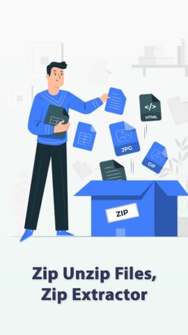 Zip Unzip Files, Zip Extractor для Android — скриншот 1