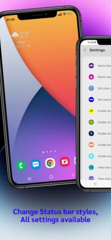 iCenter OS 18: X — Status Bar для Android — скриншот 3