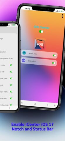 iCenter OS 18: X — Status Bar для Android — скриншот 4