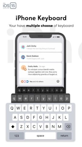 iPhone Keyboard для Android — скриншот 1