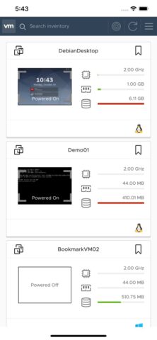 vSphere Mobile Client для iOS — скриншот 4