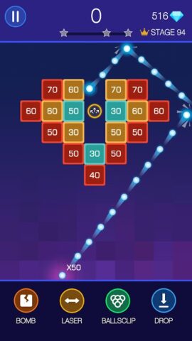 Bricks Breaker — Glow Balls для Android — скриншот 1