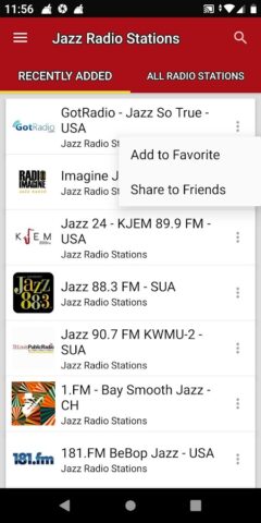 Jazz Music Radio Stations для Android — скриншот 2