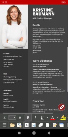 Office NX: TextMaker для Android — скриншот 2