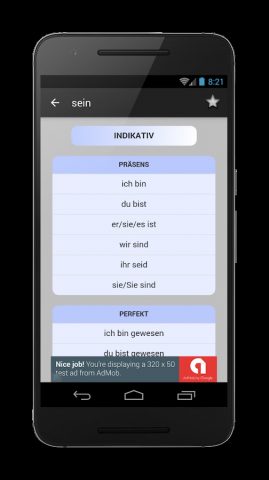 14 000 Deutsche Verben для Android — скриншот 3
