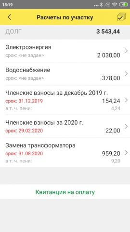 1С:Садовод. Руководство СНТ — скриншот 4
