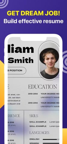 Cv Resume Creator Edit Pdf Doc для iOS — скриншот 1