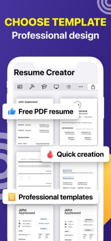 Cv Resume Creator Edit Pdf Doc для iOS — скриншот 3
