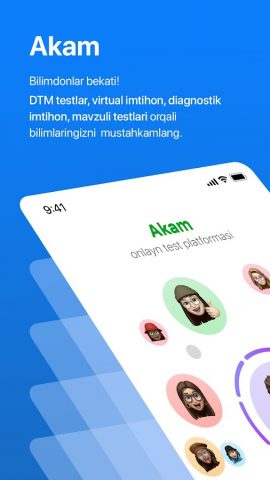 Akam — Onlayn testlar для Android — скриншот 1