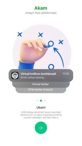 Akam — Onlayn testlar для Android — скриншот 3