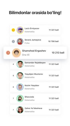 Akam — Onlayn testlar для Android — скриншот 5