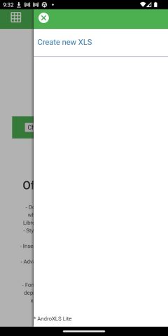 AndroXLS Lite редактор XLSX для Android — скриншот 4