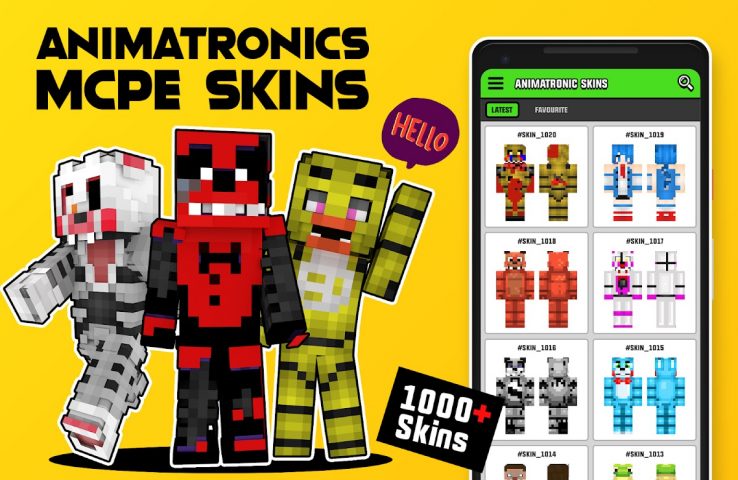 Animatronic Skins Minecraft PE для Android — скриншот 1