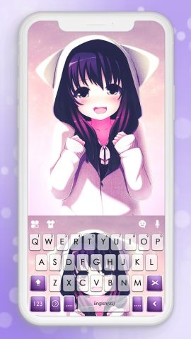 тема Anime Cat Girl для Android — скриншот 1