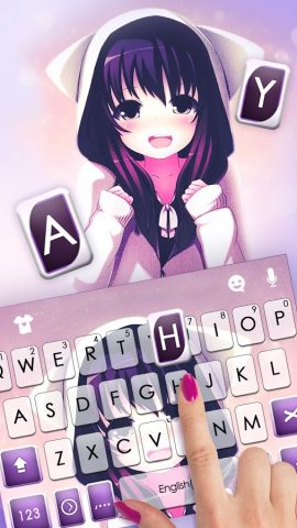 тема Anime Cat Girl для Android — скриншот 2