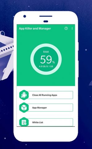 Закрытие запущенных приложений для Android — скриншот 1