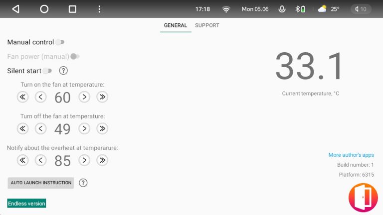 Autofan для Teyes (Demo) для Android — скриншот 1
