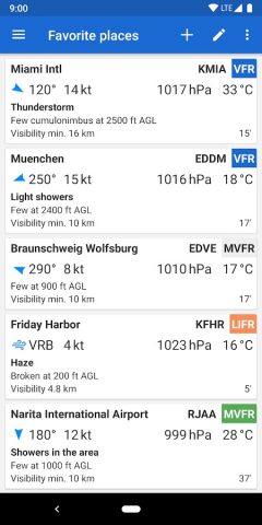 Avia Weather — METAR & TAF для Android — скриншот 1