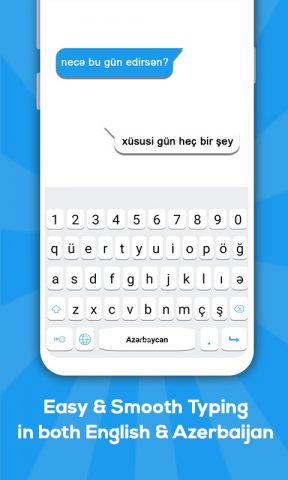 Азербайджанская клавиатура для Android — скриншот 1
