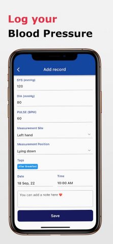 Дневник Давления и Пульса для Android — скриншот 3