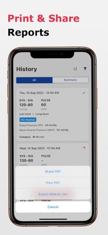 Дневник Давления и Пульса для Android — скриншот 5