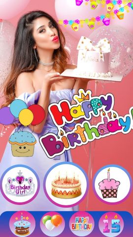 Фоторедактор С Днем Рождения для Android — скриншот 2