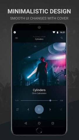 BlackPlayer Music Player для Android — скриншот 1
