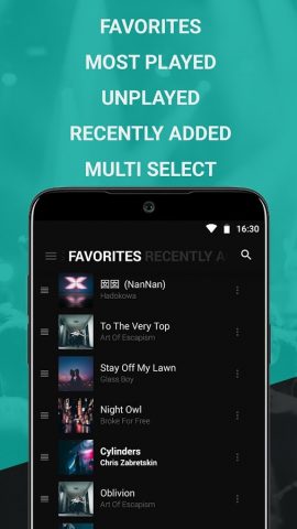 BlackPlayer Music Player для Android — скриншот 2